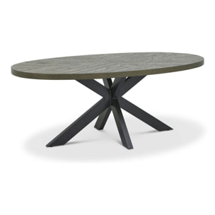 Table ovale marqueterie de chêne 200 cm ARLINGTON