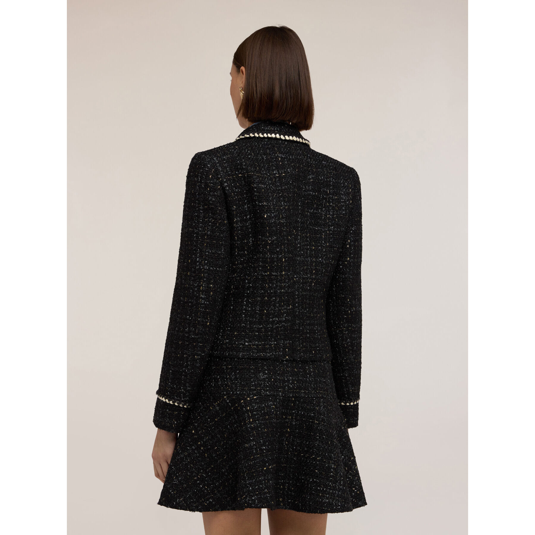 Motivi - Chaqueta de bouclé con bordes - Negro