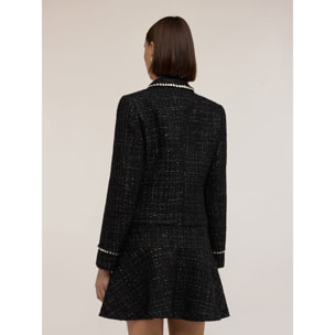 Motivi - Chaqueta de bouclé con bordes - Negro