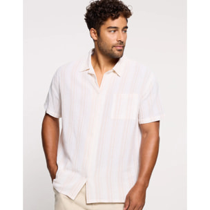 Camisa Manga Corta Beige - Brisban