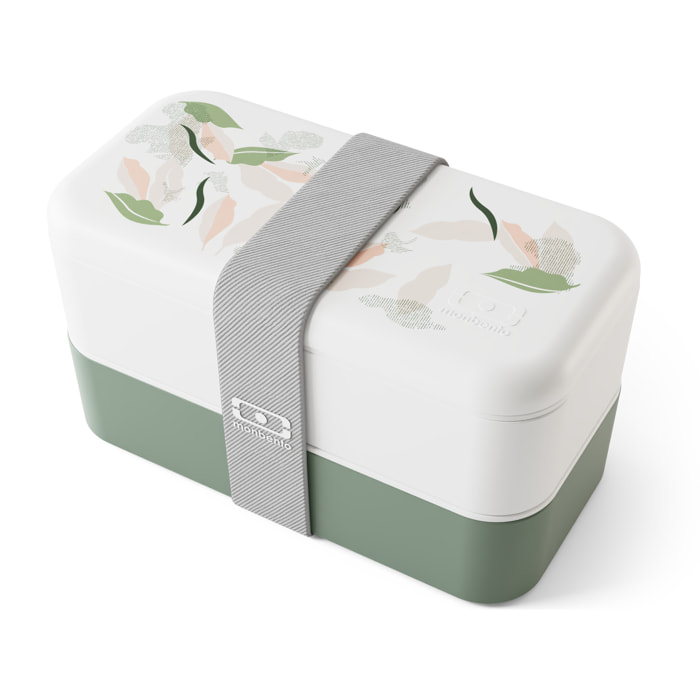 Lunch box 2 compartiments Original 1L Made in France Vert Leaves