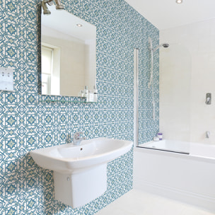 Stickers muraux - Sticker Mural Carrelage adhésif Cuisine Salle de Bain - 60 STICKERS CARRELAGES AZULEJOS CATANIA