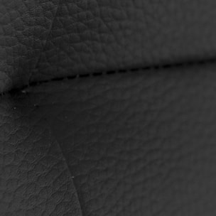 Cabecero tapizado de polipiel con pliegues en color negro de varias medidas