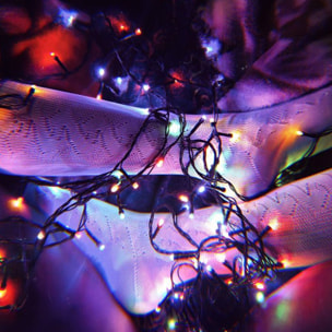 conjunto de luces de cortina con 400 luces led rgb con control remoto de 20 cuerdas