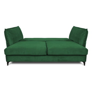 Canapé Velours Droit Convertible Verduro - 3 Places