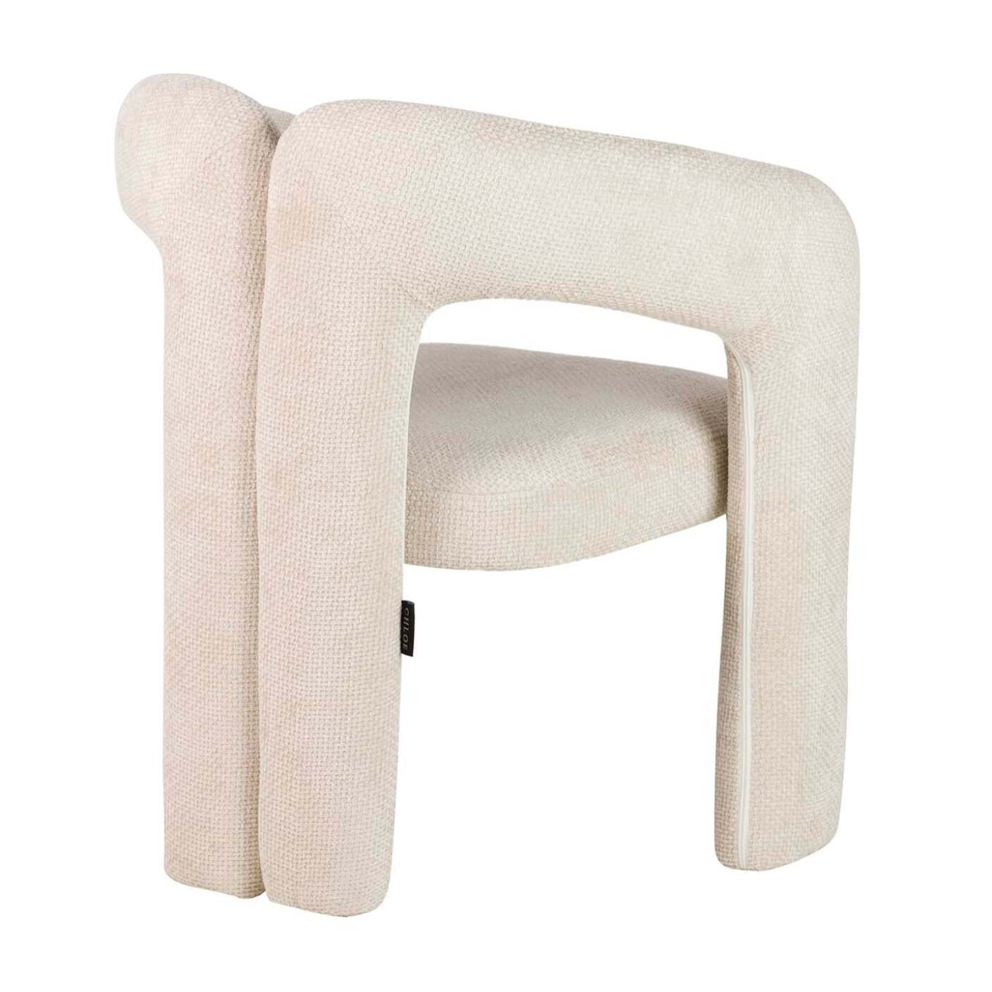 Silla Chenilla Beige Nova 66x61x76 Cm