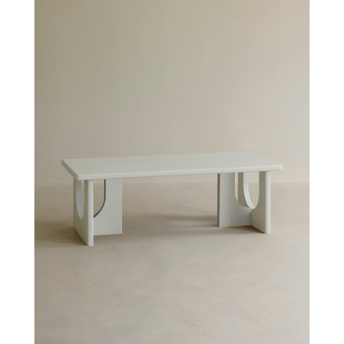 Table basse en microciment en 120x50cm Hauteur: 40 Longueur: 120 Largeur: 50