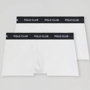 Pack di due boxer bianchi con logo Polo Club