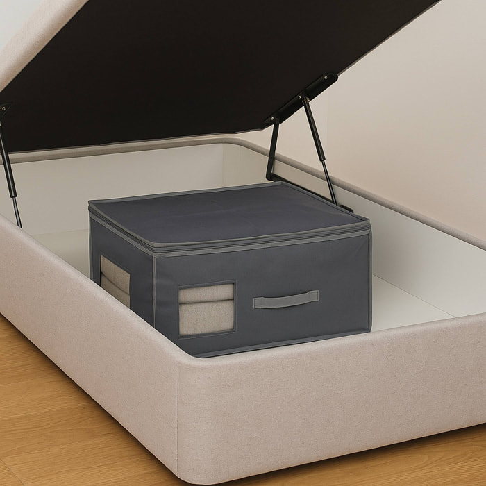 Well home funda protectora para manta no tejida de alta calidad en gris oscuro con ribete gris claro