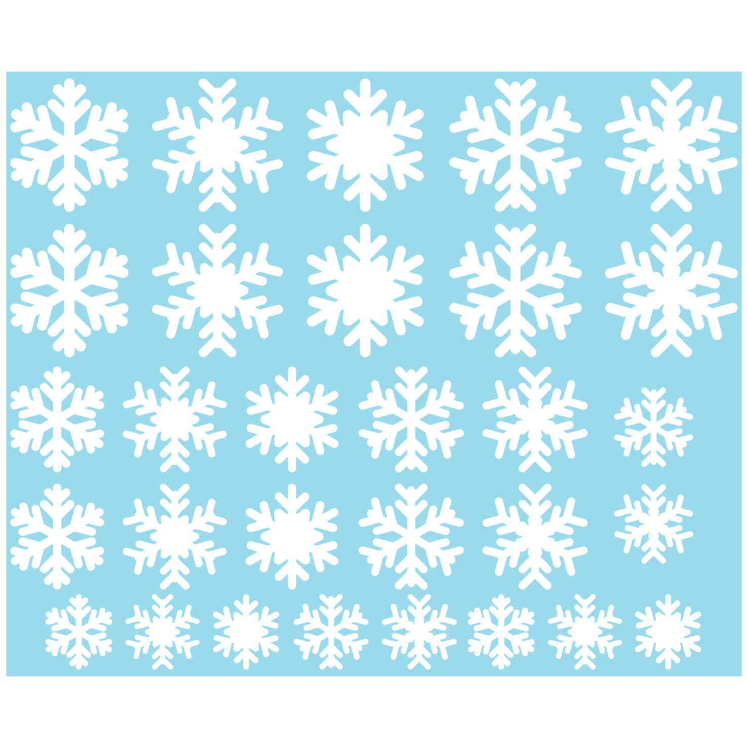 30 Stickers électrostatiques flocons - Autocollants adhésifs fenêtres noël - décoration fêtes