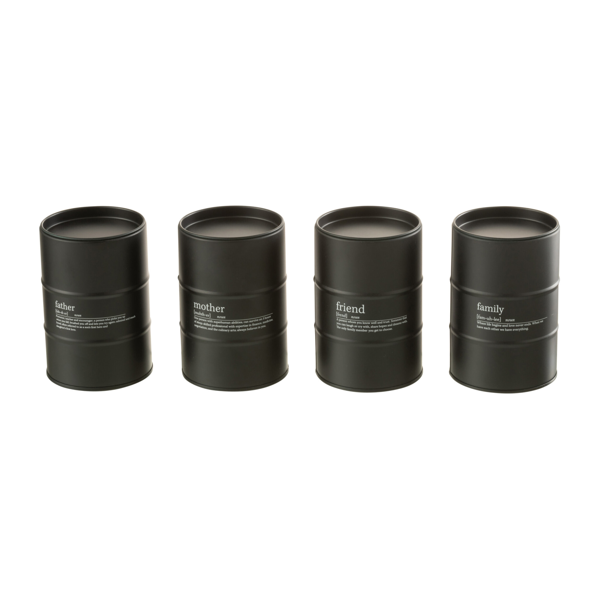 J-Line bougie parfumée Famille EN-FR - Rainbow Reef - noir - 55H - 4 pcs