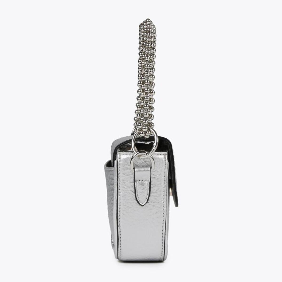 Mini borsa a tracolla metallizzata
