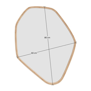 Miroir organique en rotin 80x60 cm - Tseri