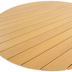 Table de jardin 12 places Oraclion marron ronde