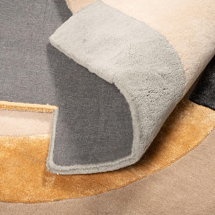 Tapis salon OVOL , tapis en laine et viscose pour un aspect doux et soyeux