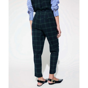 Pantaloni Barcellona aderenti con motivo scozzese