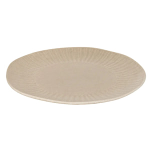 Assiette de présentation Nyero ronde D.32cm beige