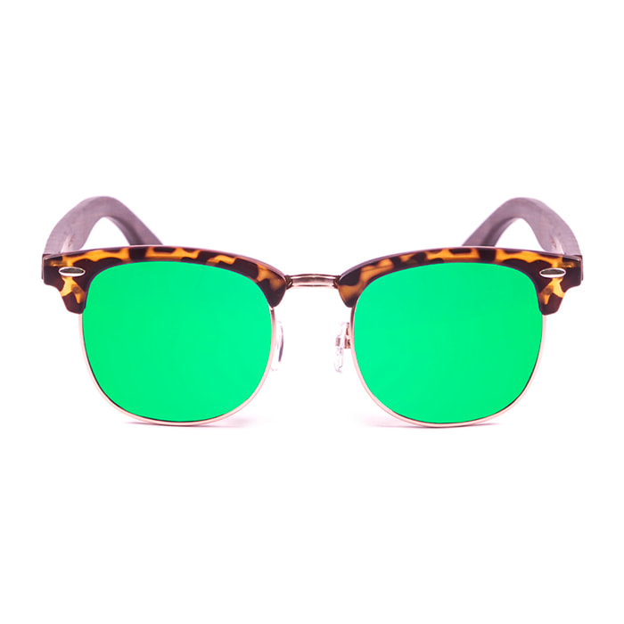 Gafas de sol PALO ALTO EPOKE - Marrón demi / Revo verde y patilla marrón bambú