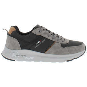 Armata di Mare Scarpe Uomo Sneakers Casual Stringate con Soletta Rimovibile in Memory Foam AMU 2N818 Grey Black