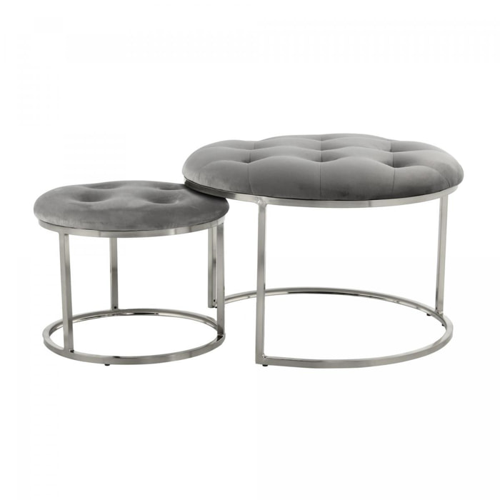 Tabouret semi artisanal Lot de 2 CIKI