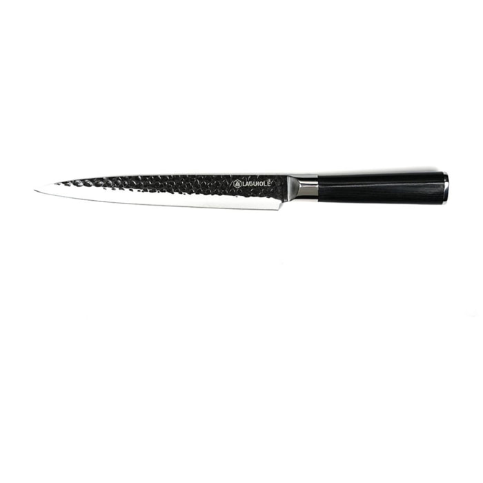 Couteau à trancher noir 34cm avec étui - "Sen"