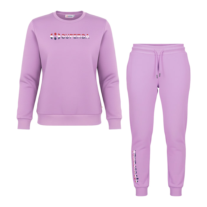 Tuta Donna SUPERGA Cotone Felpato Girogola