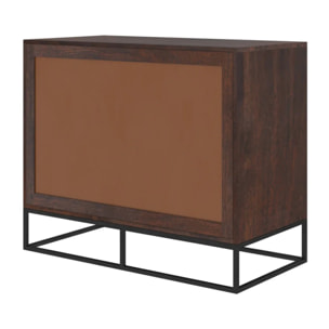 Commode 2 portes en bois d'acacia et bois recyclé - Krabi