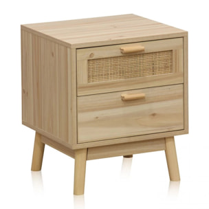 Mesita de noche Debra Pino - Rattan