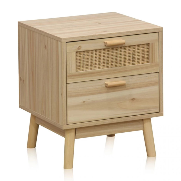 Mesita de noche Debra Pino - Rattan