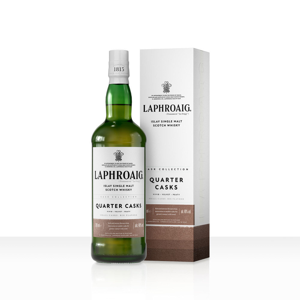 Laphroaig Quarter Cask Islay Single Malt Scotch Whisky avec Étui | 48% vol | 70cl
