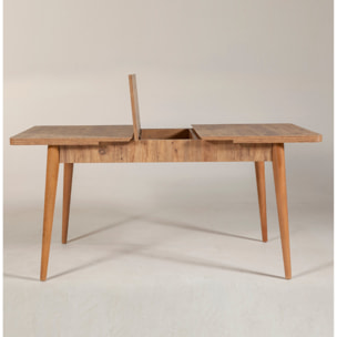 ABIDJAN - Table extensible bois foncé - Max 6 personnes
