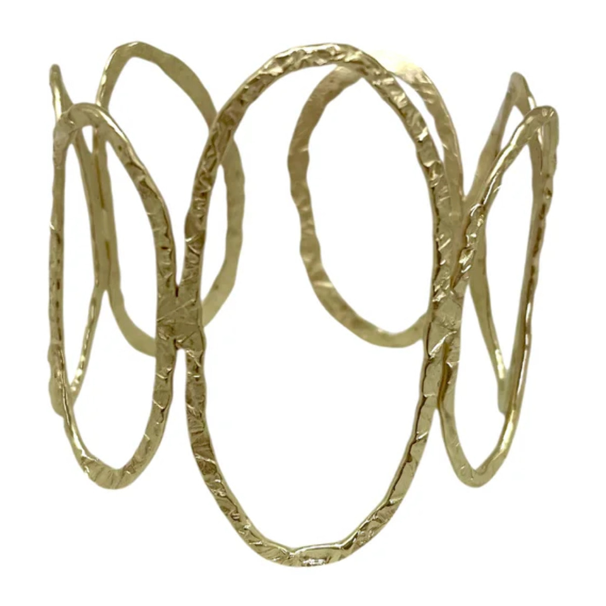 Brazalete Orion en laton dorado ajustable