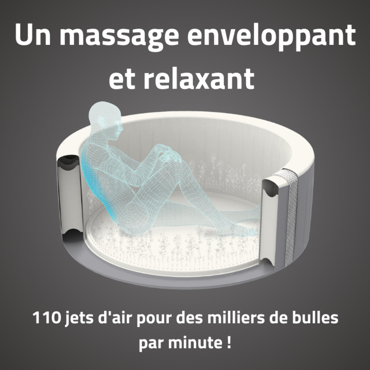 Bestway Spa gonflable rond Lay-Z-Spa St Lucia AirJet 2-3 personnes