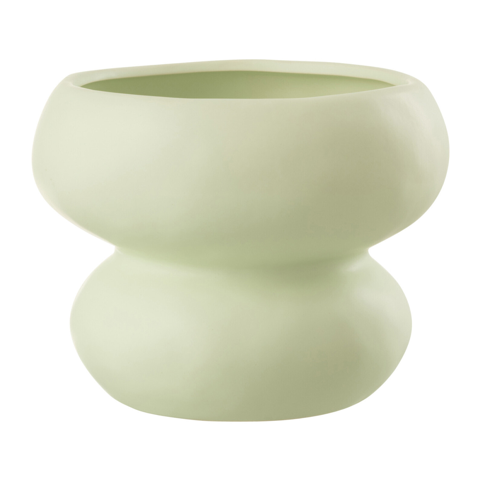 J-Line cachepot Cercle - porcelaine - vert clair - Ø 19.50 cm