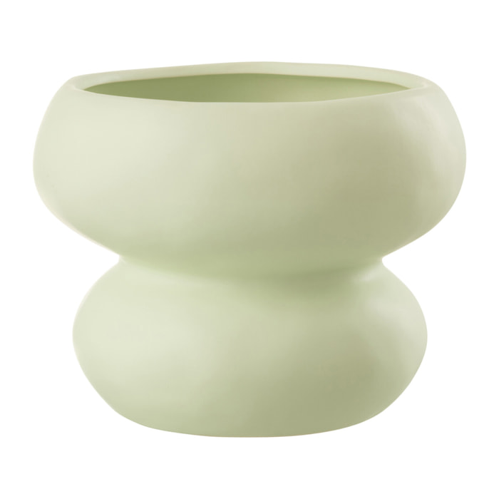 J-Line cache-pot Cercle - porcelaine - vert clair - Ø 19.5 cm