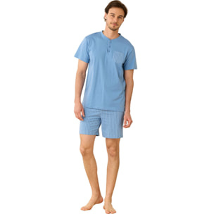 Pigiama uomo estivo in cotone articolo stripes. Noidinotte