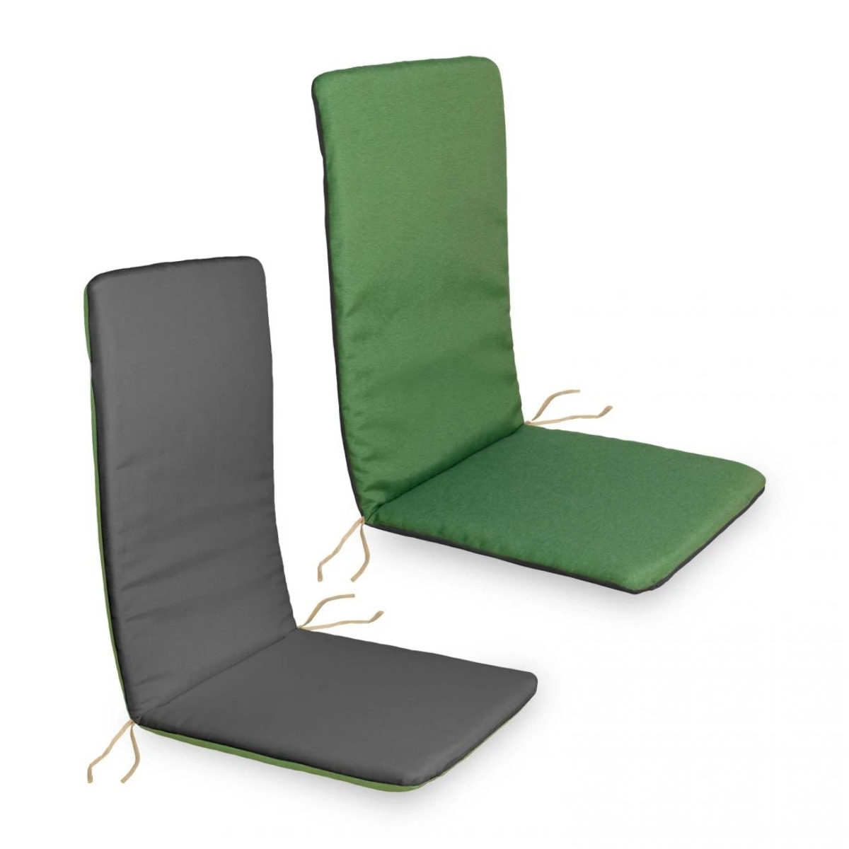 Cojín reversible de sillón Verde - Gris
