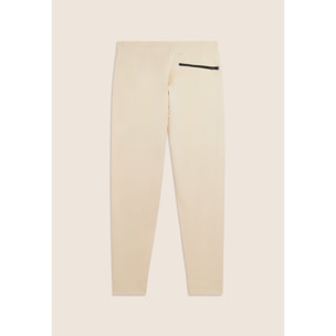Pantaloni slim cropped con fondo in costina