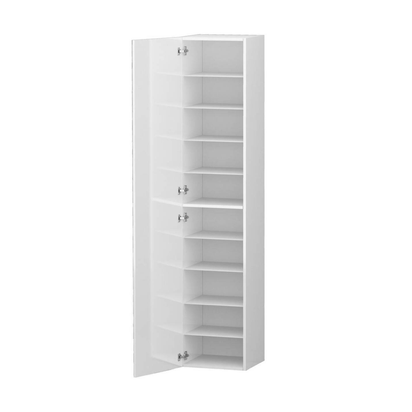 Armadio Multiuso 1 antaDdastolf, Mobile multiuso a 1 anta, Guardaroba multifunzione, 45x35h190 cm, Bianco