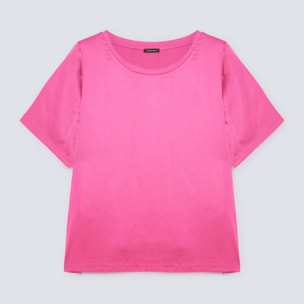 Fiorella Rubino - Blusa in raso fucsia - Fucsia