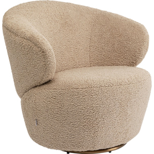 Fauteuil pivotant Carella taupe Kare Design