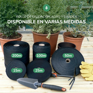 PLANETA HUERTO | Rollo Exudación Garden 200 m – Máxima Cobertura y Distribución de Agua para Grandes Áreas
