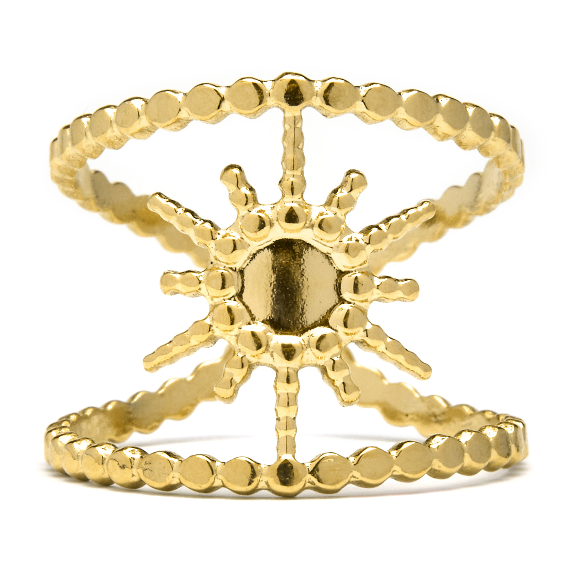 Anillo acabado en oro amarillo de 18K