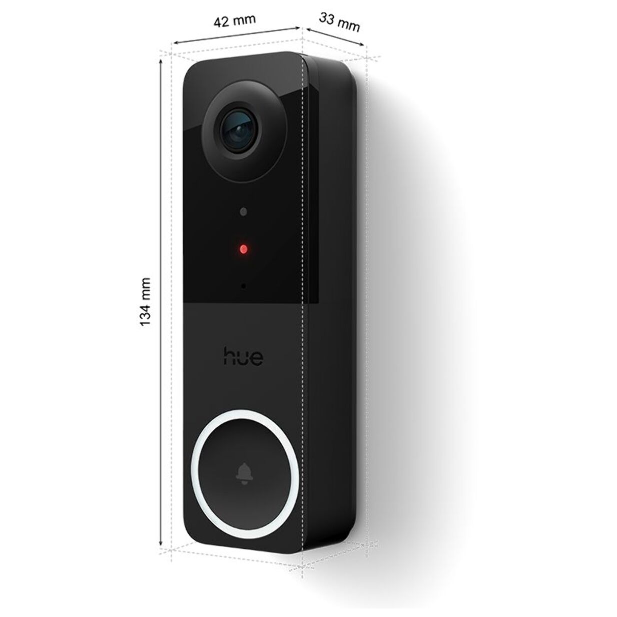 Sonnette vidéo PHILIPS Hue Secure sonnette video filaire noire