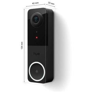 Sonnette vidéo PHILIPS Hue Secure sonnette video filaire noire