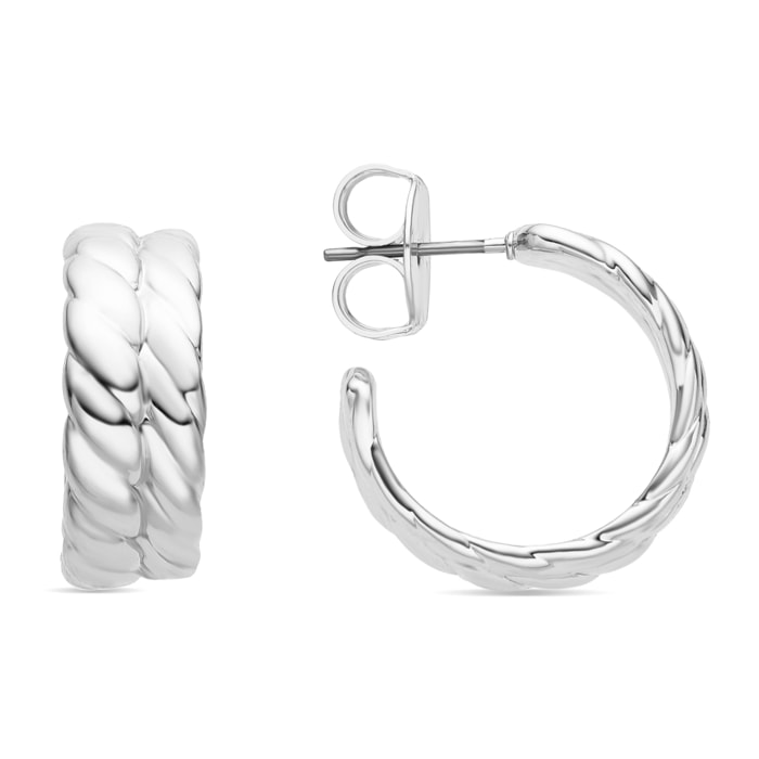 Pendientes de 19,5mm de diámetro acabado plata