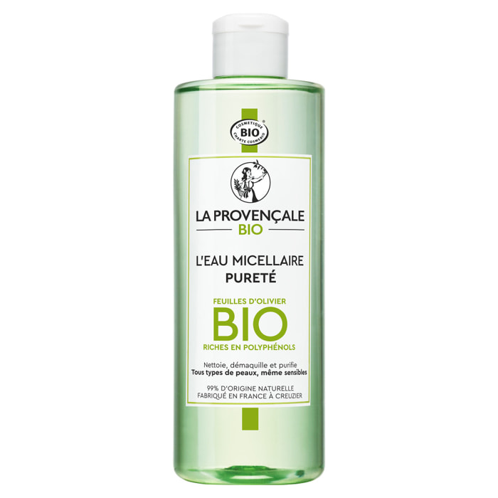 La Provençale - Eau Micellaire Pureté Anti-Impuretés - Biophénols d'Olive - Tous types de peaux, même sensibles - 400ml