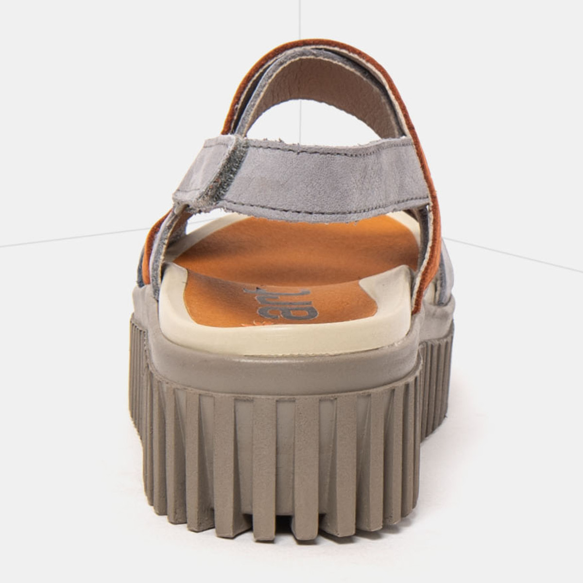 Sandalia de cuña 1676 MULTI DENIM-DARK ORANGE/BRIGHTON color Denim-dark orange