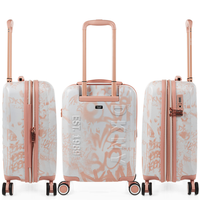 Maleta Pc Pequeña Dkny Rebellion White+Venus Rose