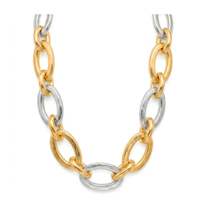 Collar Adelky acabado plata y oro amarillo 18k